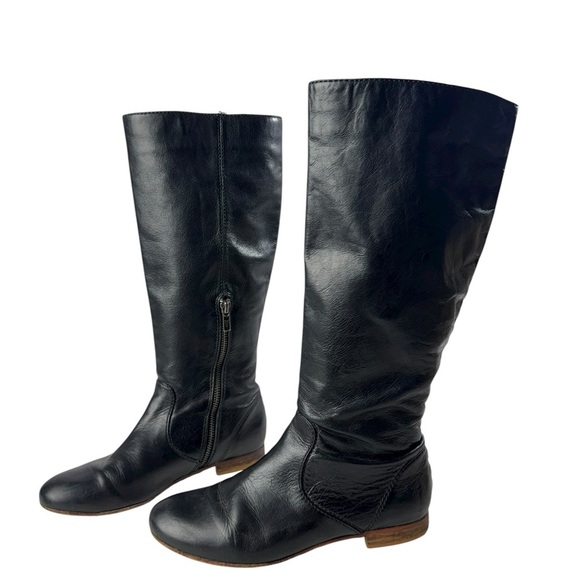 Frye Shoes - Frye Black Leather Knee-High Riding Boots